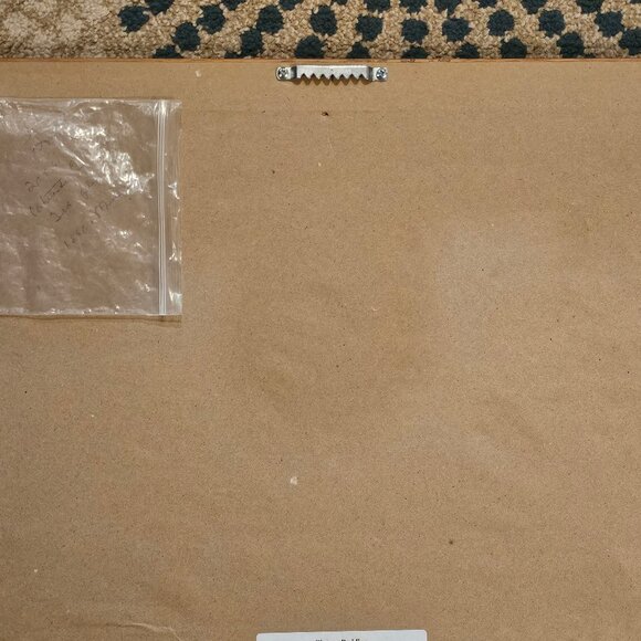 Finished Needlepoint Fireplace Sitting Room Picture Folk Art Mounted - Picture 3 of 3